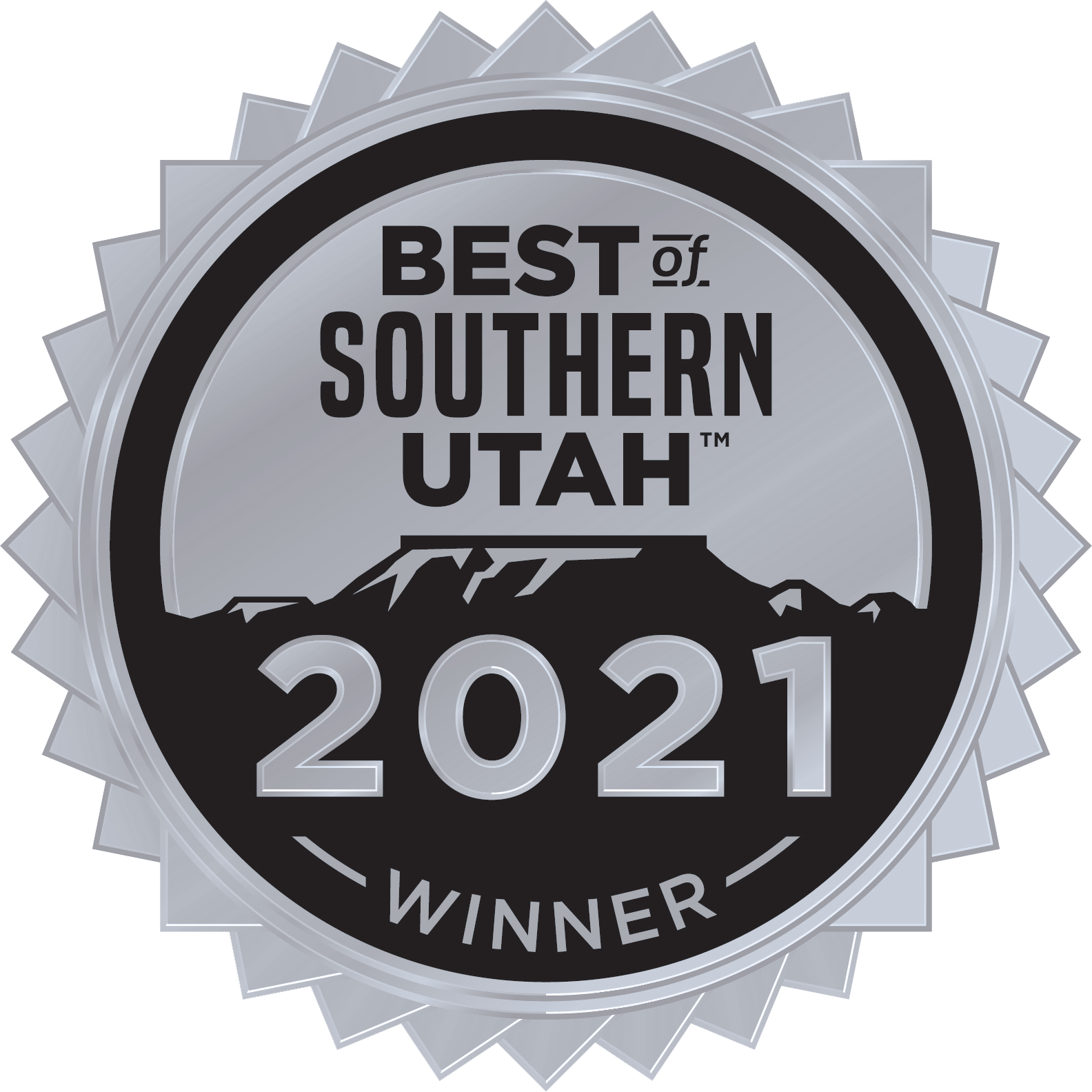 best of southern utah 2021 silver winner badge